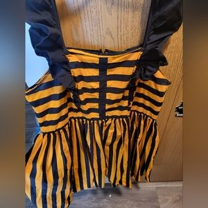 Unique vintage x magnolia park 5x orange and black dress